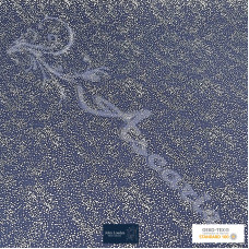 Christmas Sparkling Silver Snow on Navy 100% Cotton from John Louden
