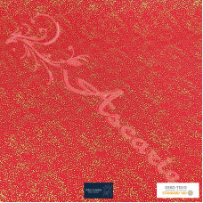 Christmas Sparkling Gold Snow on Red 100% Cotton from John Louden