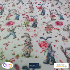 Rabbit Sweethearts from John Louden  100% Cotton Poplin