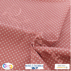 3mm Rose Polka Dot Spot 100% Cotton poplin