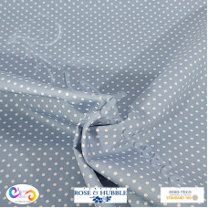 3mm Pale Blue Polka Dot Spot 100% Cotton poplin