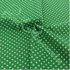 4mm Spot Green Coloured Polycotton