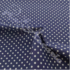 4mm Spot Navy Coloured Polycotton