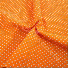 4mm Spot Orange Coloured Polycotton