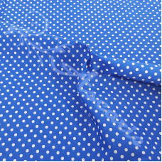 4mm Spot Royal Blue Coloured Polycotton