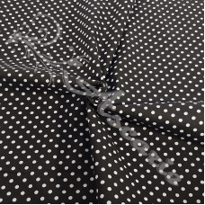 4mm Spot Black Coloured Polycotton