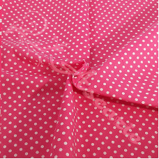 4mm Spot Cerise Coloured Polycotton