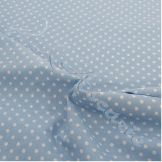 4mm Spot Pale Blue Coloured Polycotton