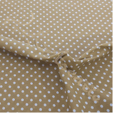 4mm Spot Tan Coloured Polycotton