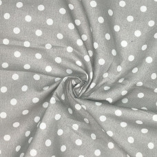 Grey Pea Spot 100% Digital Cotton Print