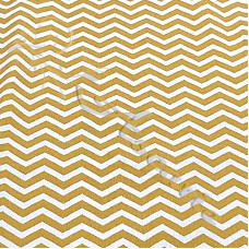 Mustard & White Chevron Fabric 100% Cotton