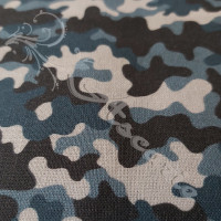 Blue Camo 100% Digital Cotton