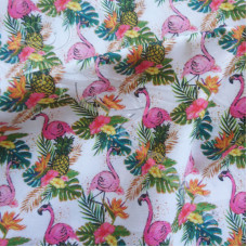 Flamingos & Pineapples 100% Cotton