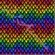 Rainbow Dragon Scales  100% Digital Cotton