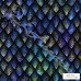 Blue Dragon Scales  100% Digital Cotton