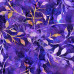 Leafy Trail  Purple 100% Digital Cotton Poplin