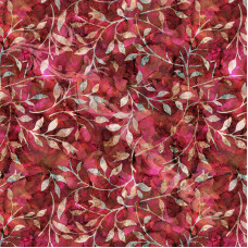 Leafy Trail Batiks Pinks 100% Cotton Poplin