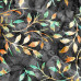 Leafy Trail Grey & Greens 100% Didital Cotton Poplin