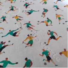 Footballers digital print 100% Cotton Fabric