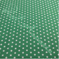 White Stars on Green 100% Digital Cotton