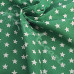 White Stars on Green 100% Digital Cotton