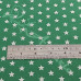 White Stars on Green 100% Digital Cotton