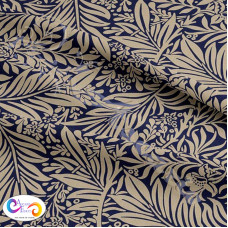 Larkspur on Navy 100% Digital Cotton