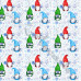 Frozen Gonks Christmas on White 100% Digital Cotton 