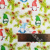 Gonks in Pine Christmas on White 100% Digital Cotton 