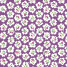Dainty Flowers on Purple 100% Cotton