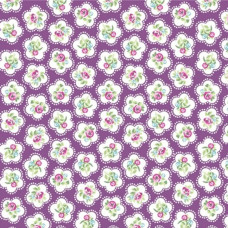 Dainty Flowers on Purple 100% Cotton