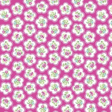 Dainty Flowers on Cerise 100% Cotton