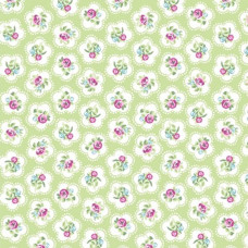 Dainty Flowers on Green100% Cotton