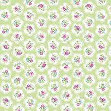 Dainty Flowers on Green100% Cotton