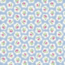 Dainty Flowers on Powder Blue 100% Cotton