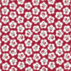 Dainty Flowers on Red 100% Cotton