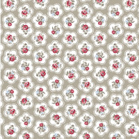 Dainty Flowers on Taupe100% Cotton