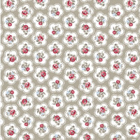 Dainty Flowers on Taupe100% Cotton