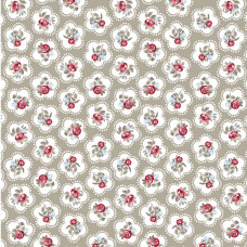 Dainty Flowers on Taupe100% Cotton