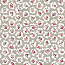 Dainty Flowers on Taupe100% Cotton