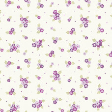 Ditsy Flowers Grape 100% Cotton