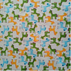 Donkeys on Cream Polycotton