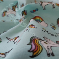  Unicorns & Rainbows Heavy Cotton Fabric