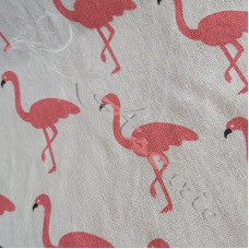  Cotton Rich Linen Pink Flamingos 