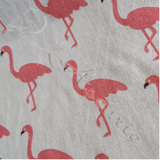  Cotton Rich Linen Pink Flamingos 