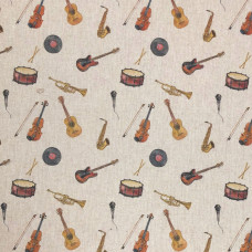 Cotton Rich Linen Look Musical Instruments 