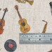 Cotton Rich Linen Look Musical Instruments 