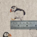 Digital Linen Puffins Cotton Rich Fabric