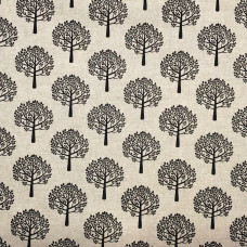  Cotton Rich Linen Look Black Mulberry Trees 