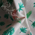  Cotton Rich Linen Pink Flamingos with Leaves
